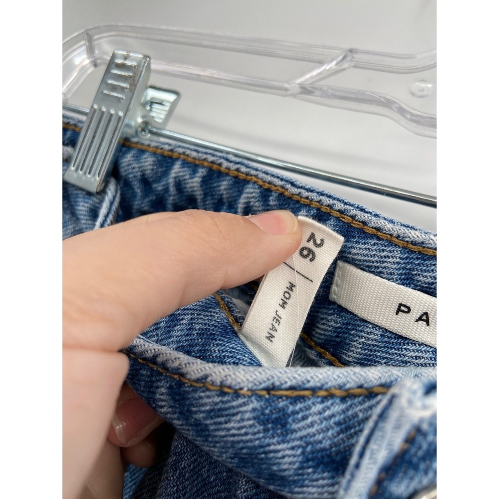 PacSun Medium Blue Wash High Rise Tapered Denim Mom Jeans Size 26 - Picture 5 of 5